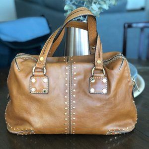 Michael Kors Studded Leather Satchel